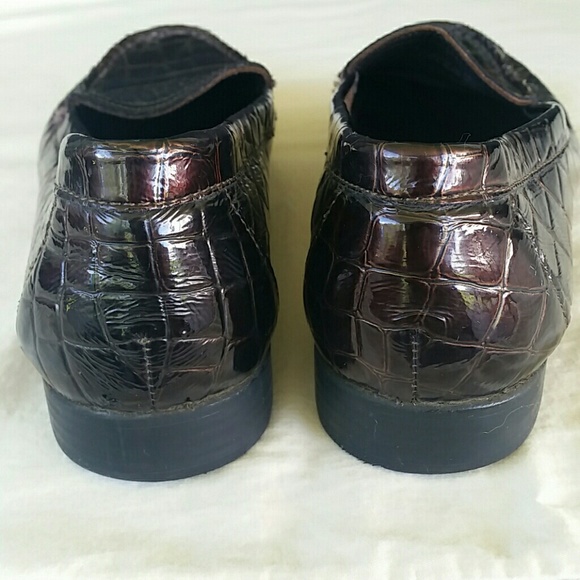 Clarks Bendables Loafers size 7.5 M Shoes moc croc - Picture 3 of 5